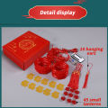 Qiunery Red Lantern LED Lights With 8 Modes Chinese Characters Garland Curtain Lunar New Year Decoration Spring Festival Decoration.