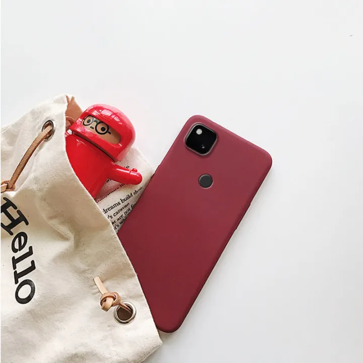Tokifu%20For%20Google%20Pixel%204A%204G%20Case%20Matte%20Simple%20Solid%20Color%20Soft%20Silicone%20TPU%20Case%20Cover+Lanyard%20-%20Image%204