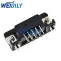 5PCS DB9 Female Male PCB Mount D-Sub 9 pin PCB Connector RS232 Connector 90-degree Bent Needle DR9.