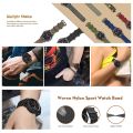 For Samsung Galaxy Watch Active 2 18mm / Gear S3 Nylon Three-ring Watch Band(Black).