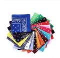 Fashion Hip Hop 100% Cotton Bandana Square Scarf 54cm*54cm Black Red Paisley Headband Printed For Women/Men/Boys/Girls.