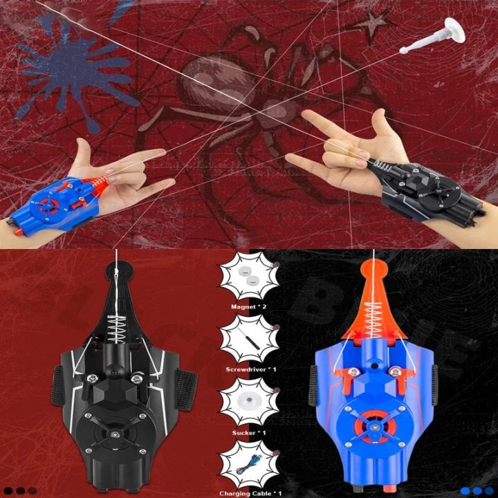 Marvel%20Legends%20Web%20Shooters%20Launcher%20String%20Toy%20Electric%20Reel-In%20Spider%20Web%20Shooters%20Spiderman%20Network%20Launcher%20Kids%20Cosplay%20-%20Image%202