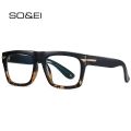 SO EI Retro Square Clear Anti-Blu-Ray Eyewear TR90 Women Glasses Frame Fashion Men Optical Eyeglasses Frame Computer Goggles. 
