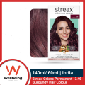 Streax Creme Permanent - 3.16 Burgundy Hair Colour- 140ml/ 60ml, 100% Grey Coverage, Ammonia Free, Long Lasting For Women. 