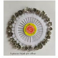 5 Pieces Metal Hijab Pin for Women - Silver. 