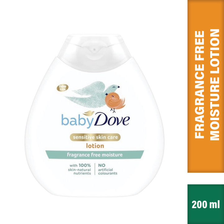 Dove Baby Sensitive Skin Care Lotion With Fragrance free Moisture 200 ml