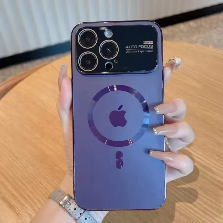 AUTO%20FOCUS%20Magsafe%20Magnetic%20Wireless%20Charging%20With%20Large%20Window%20in%20Machine%20Color%20With%20Electroplating%20Frame%20Phone%20Case%20%20For%20iPhone%2015%20/%2014%20/%2013%20/%2012%20/%2011%20Series%20Back%20Cover%20-%20Image%203