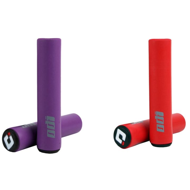 ODI%202Pair%20MTB%20Bicycle%20Grip%20Silicone%20Handlebar%20Grips%20Shock-Absorbing%20Soft%20Mountain%20Bicycle%20Grip%20Bike,Red%20&%20Purple%20-%20Image%202