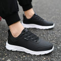 Men's Shoes Autumn New Leather Waterproof Breathable Casual Sneaker plus Size Portable All-Match Soft Bottom Running Shoes. 