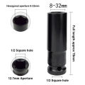 8mm-32mm 1/2" Drive Deep Impact Wrench Socket Head Adapter Hexagonal Hex GJCUTE. 