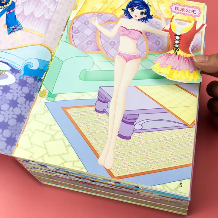 Princess%20Dress-up%20Sticker%20Book%20Girls'%20Fun%20Paste%20Sticker%20Book%203-6%20Years%20Old%204%20Children's%20Brain%20Educational%20Toys%2010%20-%20Image%204