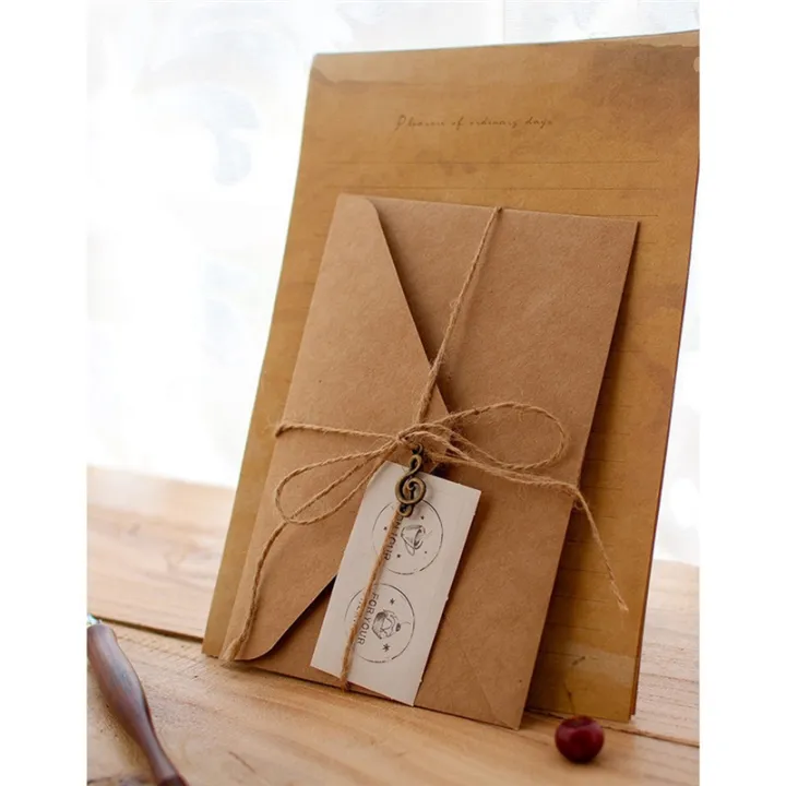 Vintage%20Kraft%20Paper%20Writing%20Paper%20for%20Letter%20Writing%20Letter%20Paper%20Stationery%204%2012Piece%20-%20Image%208