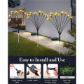 5PCS 10 Head Solar Powered Firefly Lights, 10 LED Outdoor Waterproof Solar Starburst Swaying Garden Lights. 