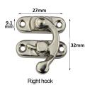 10set Metal Lock Mini Decorative Hasps Hook for Gift Wooden Jewelry Box Padlock with Screws ZAKKA Box Hardware Home Decor. 