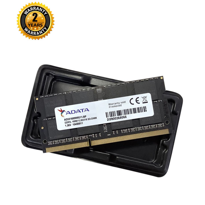 Adata DDR3L 8GB 1600Mhz  -12800s CL11 204Pin Laptop Ram With 02 Year Replace Warranty
