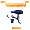 Nova Professional Hair Dryer 3000 Watt With Hot And Cold Air NV-9007 - Hair Dryer. 