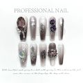 Angel Wings Punk Y2K Handmade Nails Professional Wearable Advanced Press On Nails Designed Almond Pointed Nail Art With Glue. 