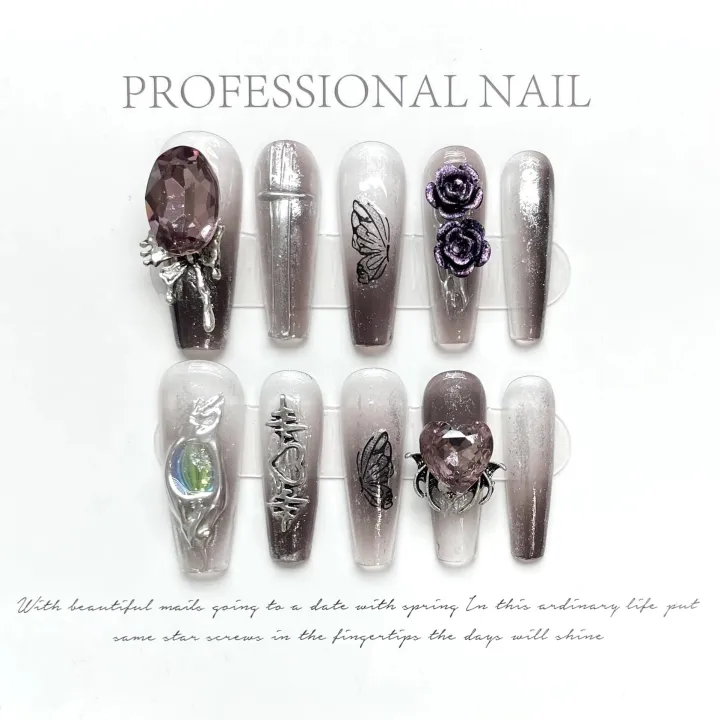 Angel%20Wings%20Punk%20Y2K%20Handmade%20Nails%20Professional%20Wearable%20Advanced%20Press%20On%20Nails%20Designed%20Almond%20Pointed%20Nail%20Art%20With%20Glue%20-%20Image%202