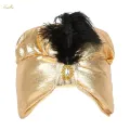 Indian Sultan Turban Hats Pleated Indian Cap Arab Headwear Sultan Hat for Fancy Dress. 