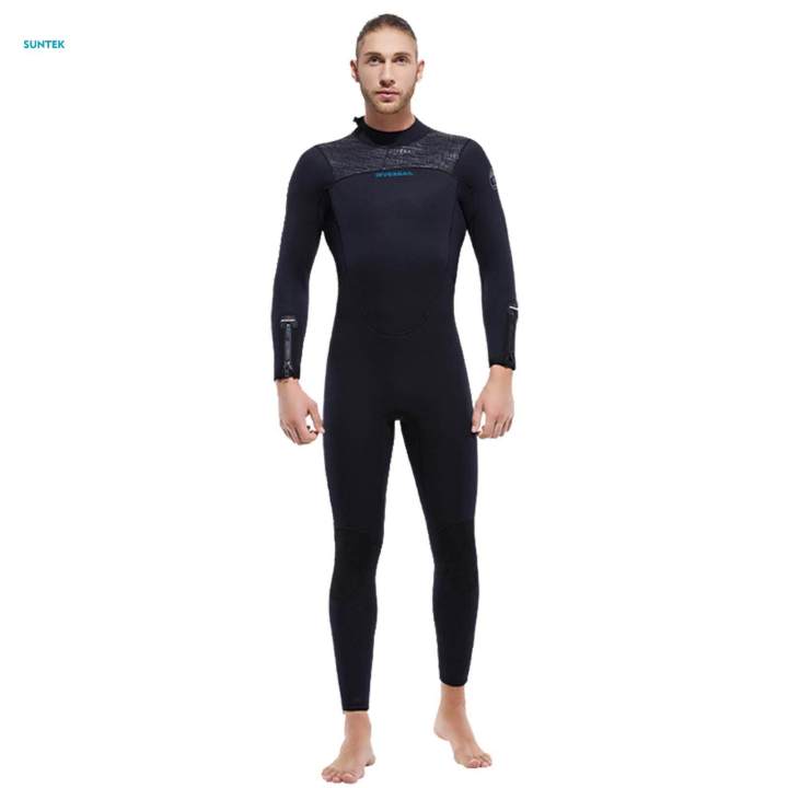 Diving Wetsuit Water Resistant Swimming Costume Thermal Full suits Swimsuits for Kayak S Male Black