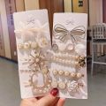5/6pcs Hair Clip Set Hair Pins Korean Fashion Shiny Retro Hairpin Girls Crystal Rhinestone Hair Clip Elegant Hair Accessories. 
