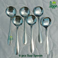 6 Pcs Stainless Steel Sup Spoon Nova Blackberry Stainless Steel Sup Spoon For Children - Sup Spoon 15 Cm Long Sup Spoon. 