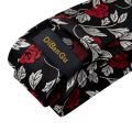 Black Red Rose Floral Ties For Men 8cm Men's Silk Neck Tie Handkerchief Cufflinks Set Business Wedding Tie Gift For Men DiBanGu.
