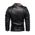 GB New Men's Leather Jackets Autumn Casual Motorcycle PU Jacket Windproof Biker Leather Winter Plush Coats Brand Clothing. 