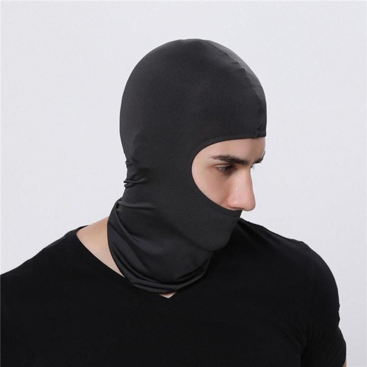 Black Multifunctional Headwear Neck Gaiter Tube Scarf with Earloop