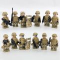 12PCS Special Forces Soldiers Set mini characters s blocks Military series children's educational toys.