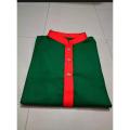 Bottle Green Solid Color Semilong Panjabi - Trendy Men's Fashion - Classic and Stylish - Make a Statement with Simple and Elegant Attire.