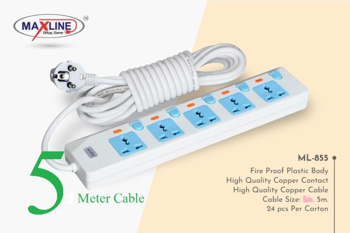 Maxline%20ML-855%20Multiplug%205%20Way%20Extention%20Socket%202%20Pin%20Plug%205%20Meter%20Cable%20-%20Image%204