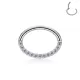 ASTM F136 Titanium Elliptic Septum Ring Hoop CZ 16G Clicker Piercing Nose Rings Helix Cartilage Clicker Tragus Piercing Jewelry. 