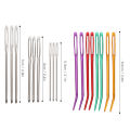 Bent Tip Needle Aluminum Stainless Steel Knitting for Weave Sewing Stitching. 