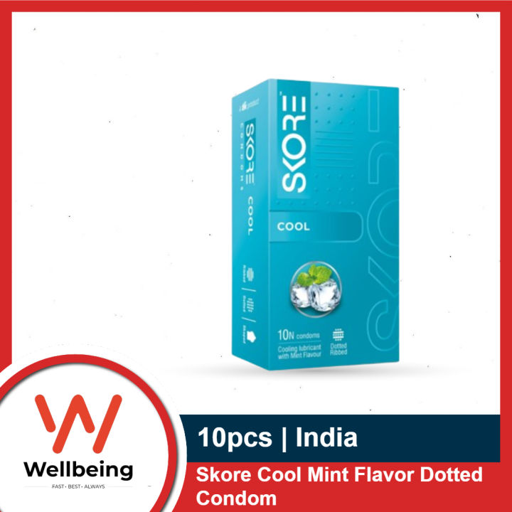 Skore Cool Mint Flavor Condoms for Men 10pcs / 6pcs | India