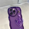Suitable for iPhone 11 15 14Plus 12 13 Pro Max X XR Cute 3D Love Keychain Case Wave Transparent Soft Phone Case. 
