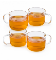 Nasir Glass Tea Cup And Saucer Set - 6 Pieces Of Elegant Coffee Mugs - Elevate Your Tea Or Coffee Moments.