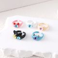 Punk Big Eyes Ring Cute Green Monster Ring For Women Fashion Sweet Colorful Cat Eyes Open Couple Ring Party Finger Accessories.