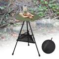 Foldable Picnic Table Tea Coffee Table Portable BBQ Yard Outdoor Round Table. 