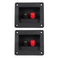 NXFDSIOZ 2PCS 90X78mm Square Binding Post Type Speaker Box Terminal Cup Wire Connector Board. 