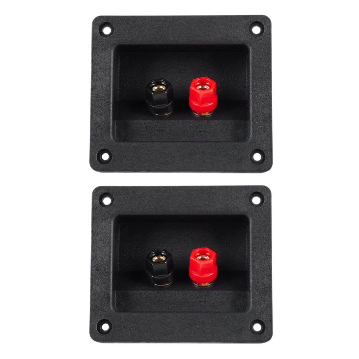 NXFDSIOZ 2PCS 90X78mm Square Binding Post Type Speaker Box Terminal Cup Wire Connector Board