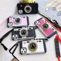 3D Retro Camera Case For iPhone 15 Pro Max 14 13 12 11 Pro Max X XR XS Max 8 Plus Lanyard Camera Shockproof Cover. 