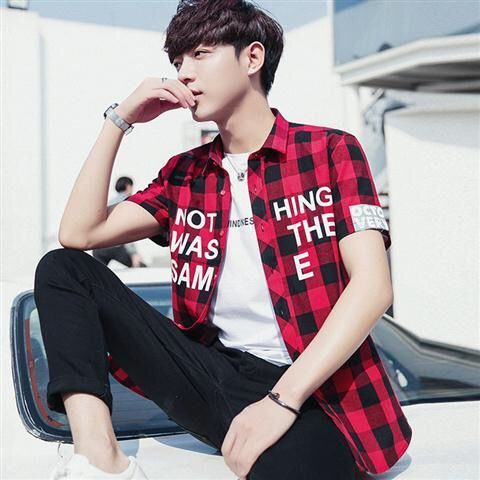 Summer%20SpringinsHong%20Kong%20Style%20Loose%20Couple%20Student%20Plaid%20Shirt%20Men's%20Korean%20Style%20Stylish%20Red%20Shirt%20Coat%20-%20Image%206