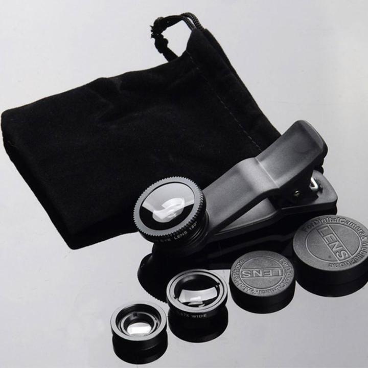 3In1 Mobile Phone Fish Eye+Wide Angle+Macro Camera Lens For Universal Cell Phone