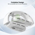 Maytto Hanging Neck Fan Mini Portable Fan Semiconductor Refrigeration With Digital Display Rechargeable Super Silent Neck Fan Leafless Fan Lazy Person Hanging Neck Fan. 