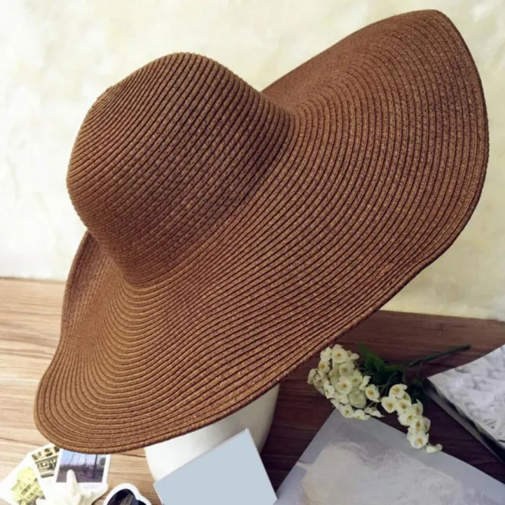 Hawaiian%20Summer%20Beach%20Floppy%20Hat%20Solid%20Color%20Women%20Wide%20Brim%20Straw%20Sun%20Cap%20-%20Image%206