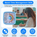 60-Minute Visual Timer with Night Light, Countdown Timer,Pomodoro Timer with Rainbow Pattern for Kids and Adults Easy to Use Blue.