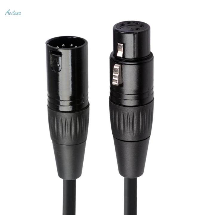 Black%205Pin%20XLR%20Male%20Plug%20to%205Pin%20XLR%20Female%20Audio%20Cable%20Adapter%20XK1075%205m%20-%20Image%204