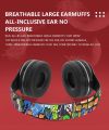 Glowing Bluetooth Headphones king kong Graffiti Wireless Earphones With Mic Noise Cancel Headphones HiFi Deep Bass gamer headset. 