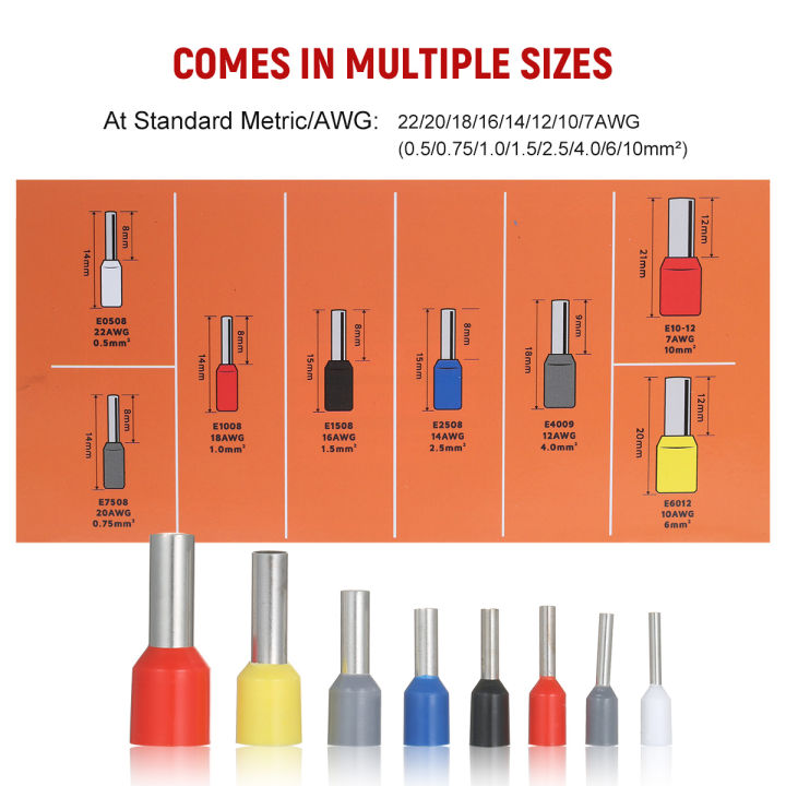 1200Pcs%20Assorted%20Wire%20Ferrule%20Kit%20with%20Crimper%2022/20/18/16/14/12/10/7AWG%20Wire%20End%20Ferrules%20Terminal%20Ferrule%20Connectors%20Assortment%20Kit%20for%20Electrical%20Work%20-%20Image%204